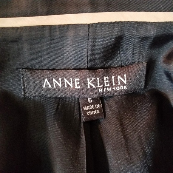 Anne Klein black 3 buttons pockets classic style lined blazer women's size 6 - Picture 4 of 9